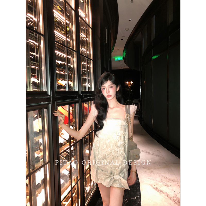 Dubaipupao Original Design'Star Language, Star Wish' Short Dress for Women, Summer 2026 New Style, Stunning Outfit for Petite Figures