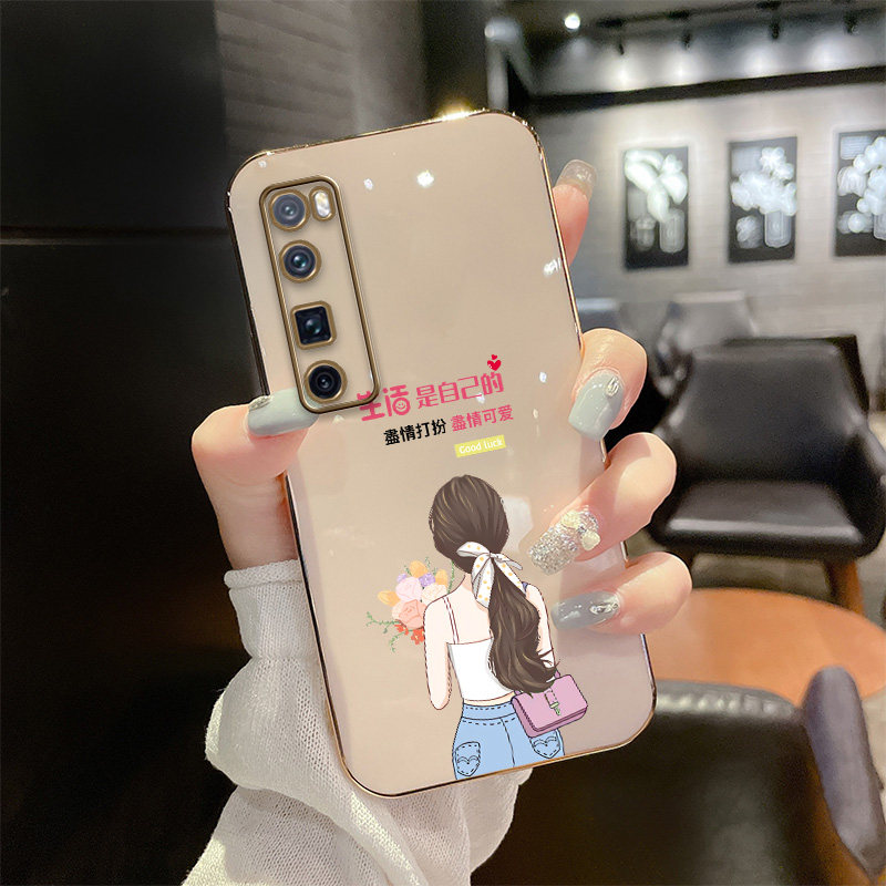 Huawei nova7pro mobile phone protection shell nove7por female section AN00 minimalist nvoa7pr0 protective sleeve ANOO online red new JER-AN10 full