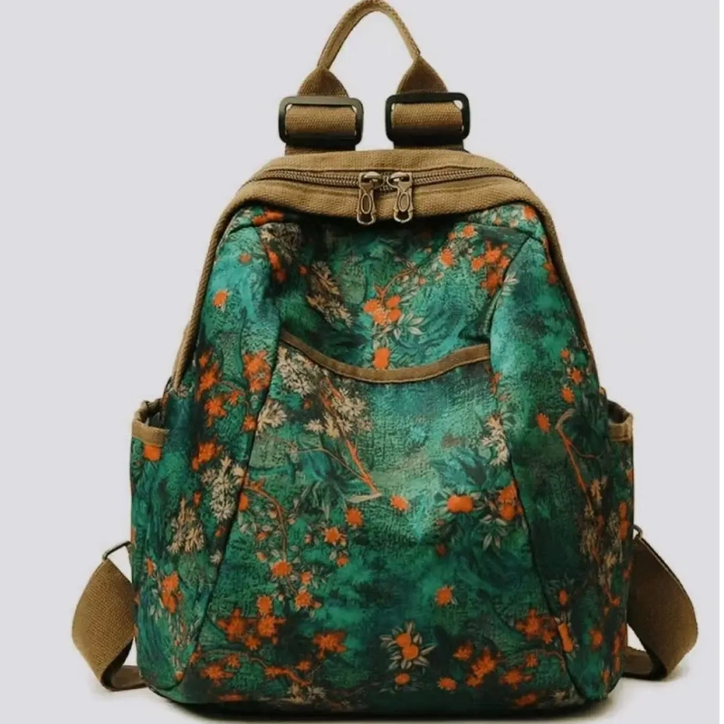 Women's Fashionable Casual Green Retro Ethnic Style Lunch Bag, Lightweight Storage and Organization, Ethnic Style Women's Fashionable Casual Green Retro Ethnic Style Lunch Bag, Lightweight Storage and Organization, Ethnic Style