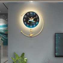 Night silent wall clock living room upscale fashion 2022 new home decoration wall clock free punching clock