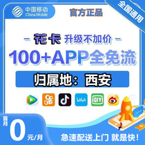 Shaanxi Xian Mobile Phone Card Pure Traffic Internet Card Unlimited Speed ​​Universal Optional Number Flower Card 5G Card