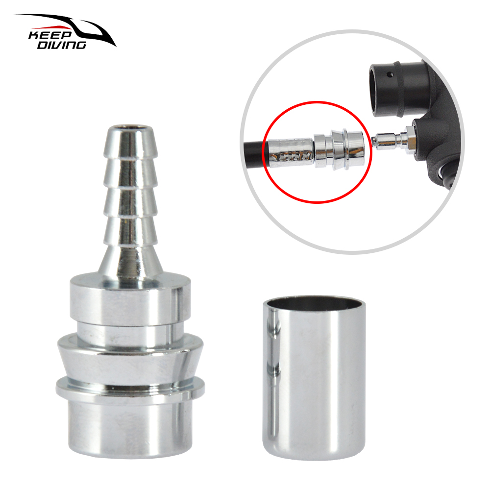 Water Lung Subduction Suction Regulator BC Low Pressure Tube Mother End Joint Fast Connect K Valve Copper Plated Chrome Tar-shaped DIY Joint-Taobao
