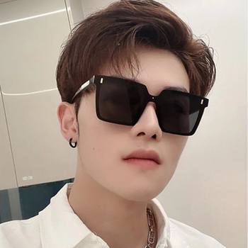 Sunglasses Korean Style Large Frame Men's Driving 2025 New Trendy Sun Protection Big Face Slimming Women's Uv Protection Sunglasses