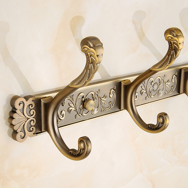 European-Style Wall-Mounted Coat Hooks, Bathroom Coat Hooks, Door-Back Clothes Hooks, Vintage Wardrobe Antique-Style Hook Row European-Style Wall-Mounted Coat Hooks, Bathroom Coat Hooks, Door-Back Clothes Hooks, Vintage Wardrobe Antique-Style Hook Row