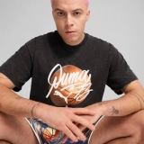 Puma, ретро баскетбольная футболка для отдыха, свободный крой, короткий рукав