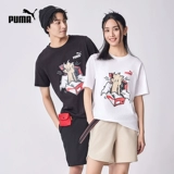 Puma, спортивная хлопковая комфортная футболка подходит для мужчин и женщин для отдыха, короткий рукав