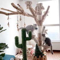 Simulated dead tree cat climbing frame shape tree trunk branches decoration landscaping display window large small apartment integrated tree house large branches