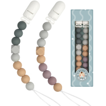 Pacifier anti-drop chain baby toy teether anti-drop rope baby pearl pacifier chain silicone lanyard chain clip