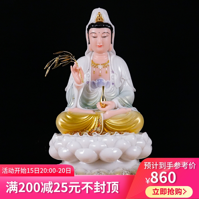 Han Baiyu Buddhist Bodhisattva Bodhisattva Home Sitting lotus Guanyin Buddha statue in South China Sea View of the South China Sea Sounds Bodhisattva sant' Swing