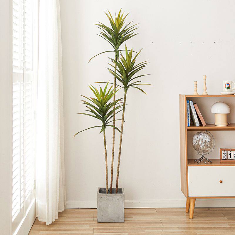 New emulation green plant tequila fake plant potted large indoor living room light and luxurious decorative floor bonsai swaying pieces tree-Taobao