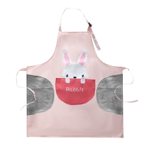 Apron for home kitchen anti-dirty and anti-fouling womens summer thin work clothes for cooking hand-wipeable Huanghe 1117