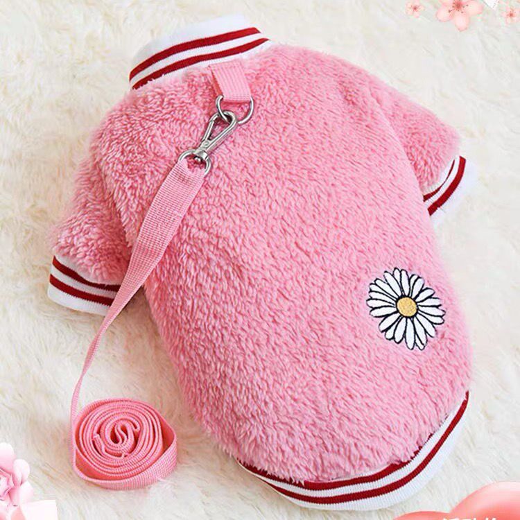 Dogs Clothes Winter Clothing Teddy Thin pets Small dogs Bears Bears Beauty puppies Cat Kitty Traction Rope Spring and Autumn