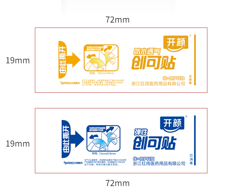 开颜丨水胶体防水透气止血创口贴100片