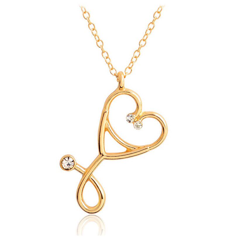 New creative stethoscope pendant necklace womens pendant