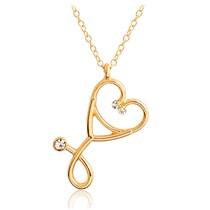 New creative stethoscope pendant necklace womens pendant