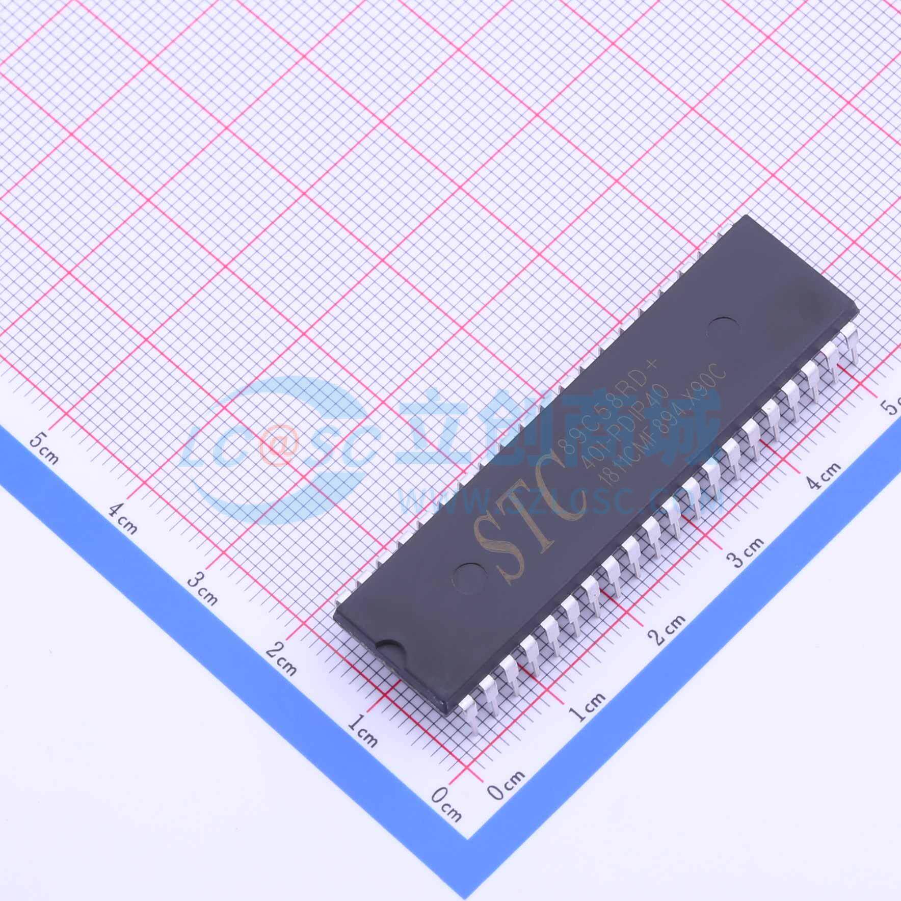 单片机(MCU/MPU/SOC) STC89C58RD+40I-PDIP40 DIP-40 电子元器件