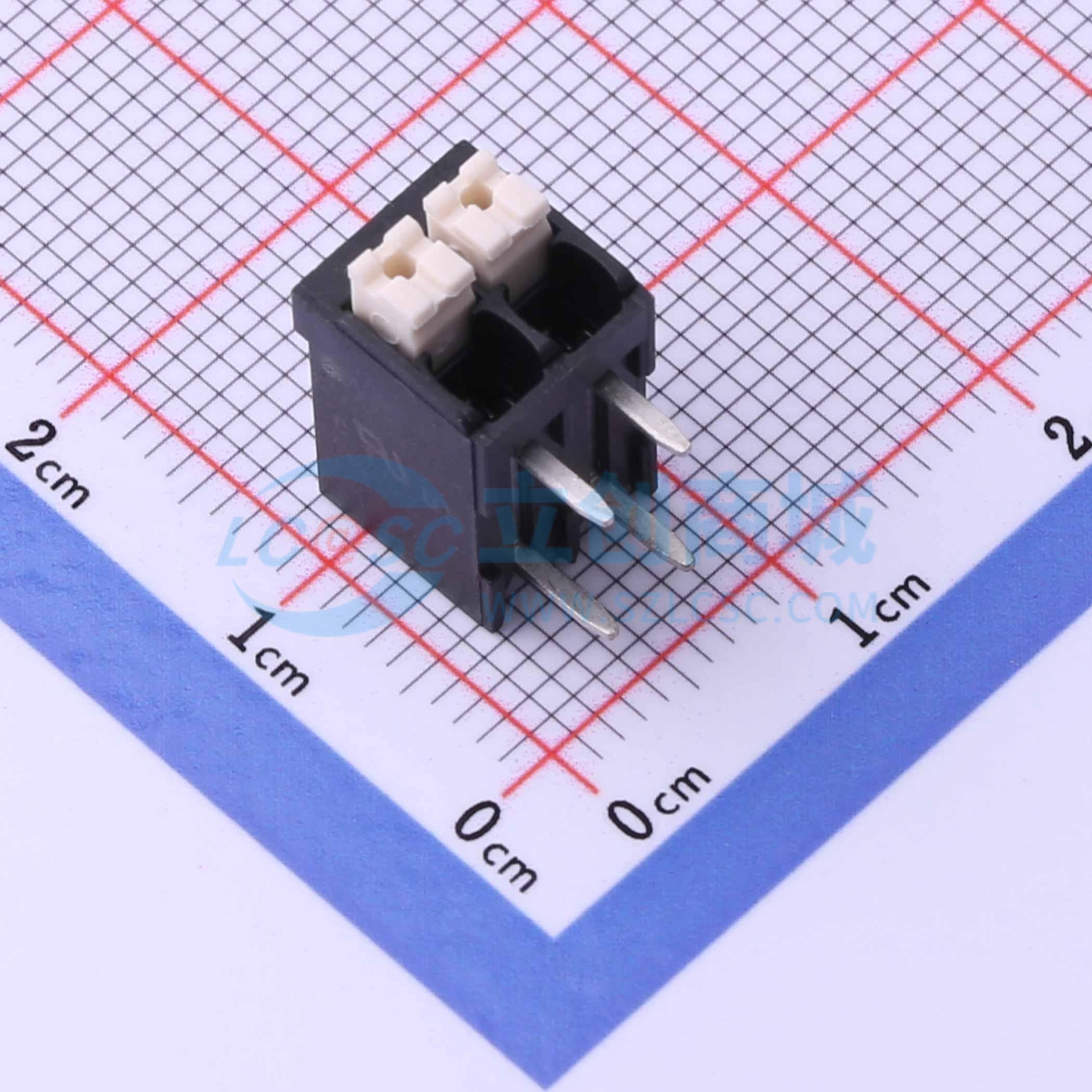弹簧式接线端子 JL212R-35002B01 弯插,P=3.5mm 1x2P 2P 原装正品