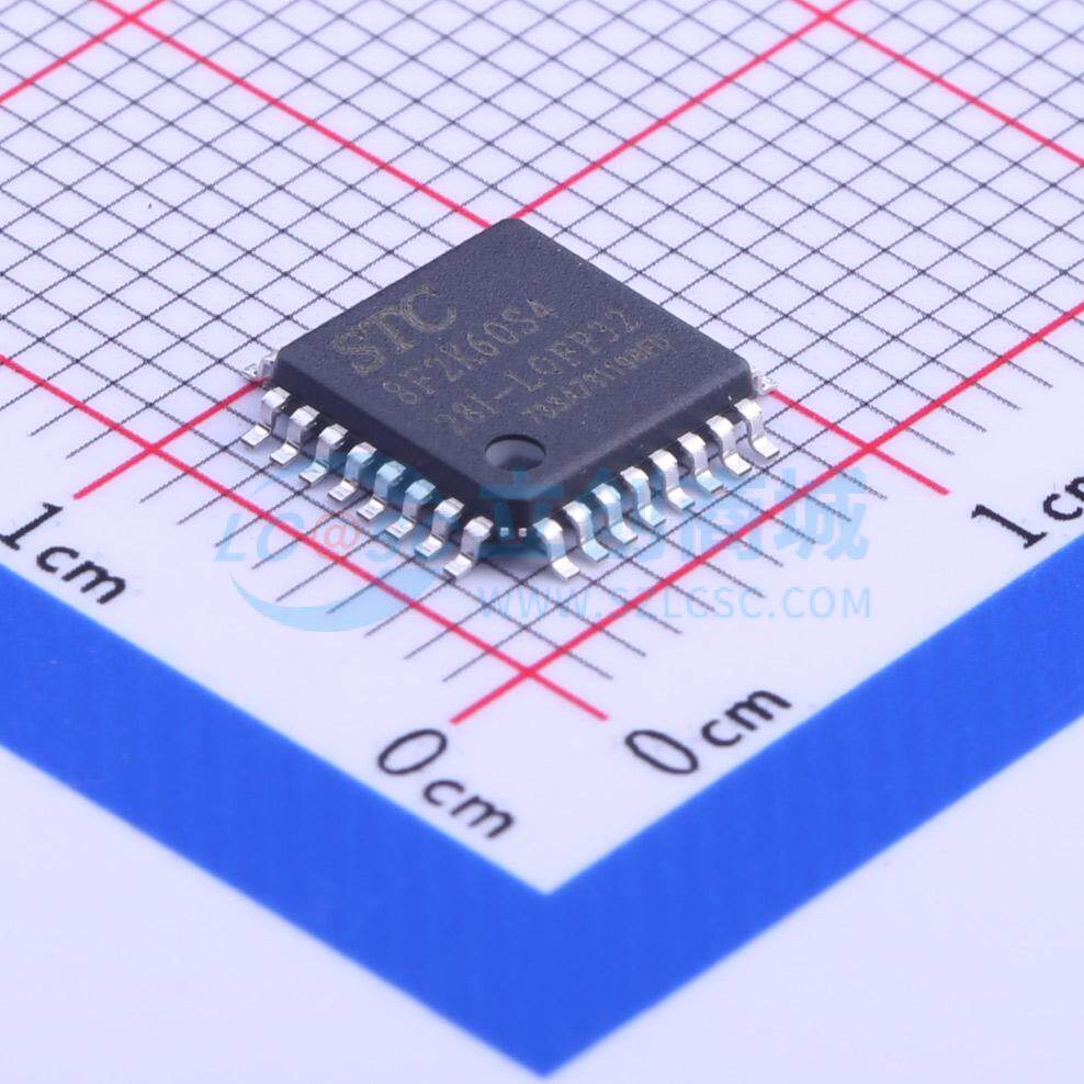 单片机(MCU/MPU/SOC) STC8F2K60S4-28I-LQFP32 LQFP-32(7x7) 原装