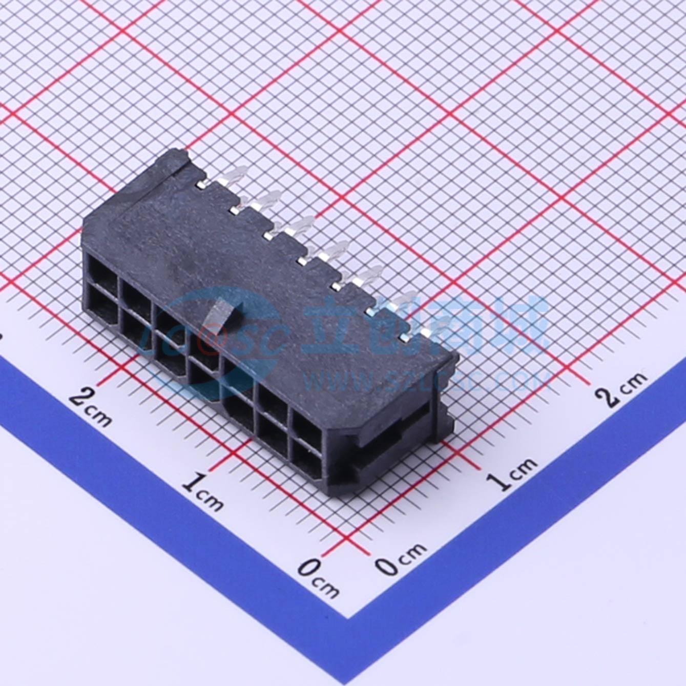 线对板针座 430451412 插件,P=3mm 2x7P 直插 电子元器件配单
