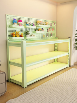 Storage rack household small multi-layer floor-standing shelf with hole plate storage rack steel living room bedroom storage shelf