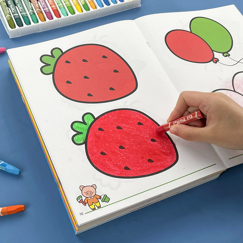 Children learn to paint and draw this 3-year-old 4-year-old baby painting book entry kindergarten children's fruit graffiti book coloring book