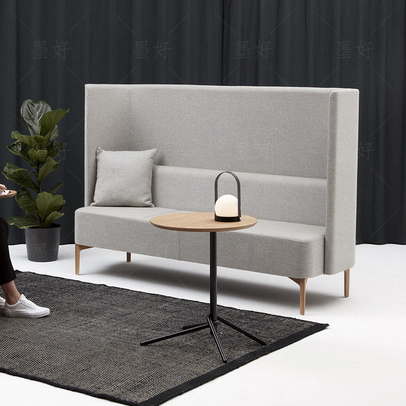 Modern minimalist industrial style fabric high back beauty salon reception card seat high back card seat sofa office rest area