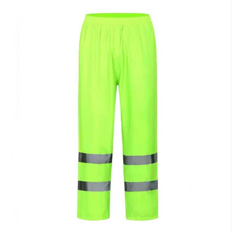 Oxford Cloth Cycling Rain Pants Pvc Heavy Rain Protection Adult Electric Vehicle Unisex Sanitation Duty Reflective Single Piece Double-Layer Pants