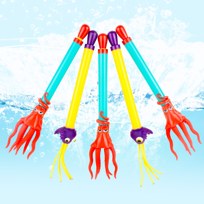 Octopus water gun cartoon water gun fight water battles for pull-out water and water guns Toys water spray children 3-year 6 old 6-year-old outdoor-Taobao