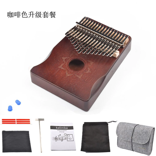 17 звуковой большой палец, Peach Blossom Core Деревянный пианино калимба Музыкальный инструмент 21 Tone Then Pinger Pingano Piano
