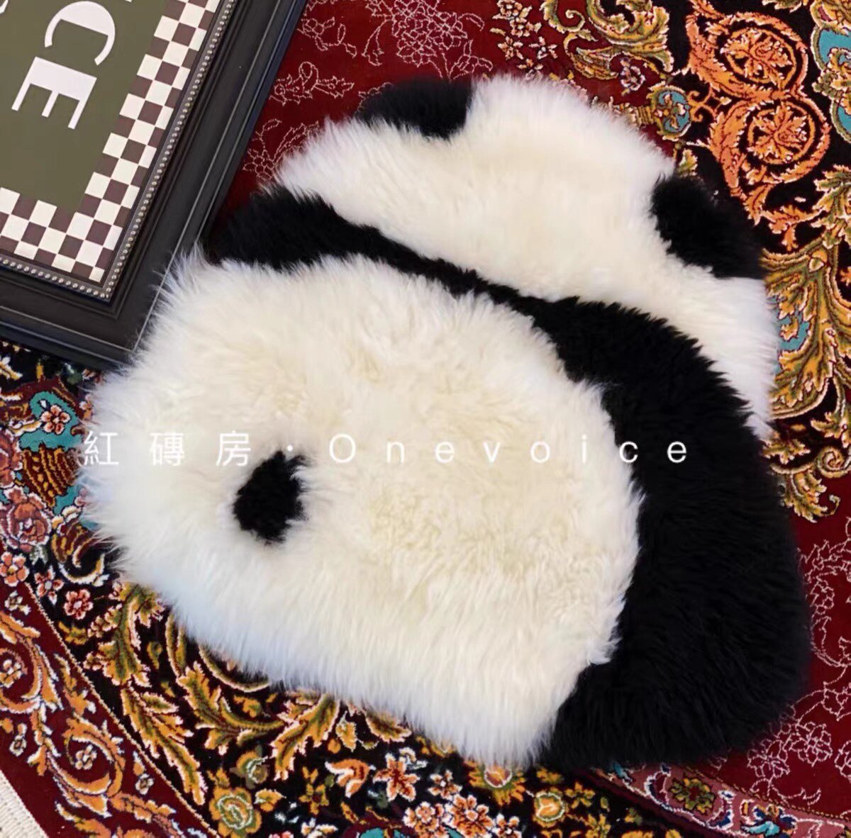 Red Brick House Onevoice First Generation Panda Handmade Cushion Living Room Panda Floor Mat