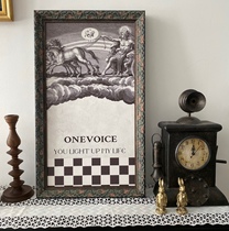 Red brick house Onevoice retro wall-hanging black and white chessboard Ghang with exclusive homemade