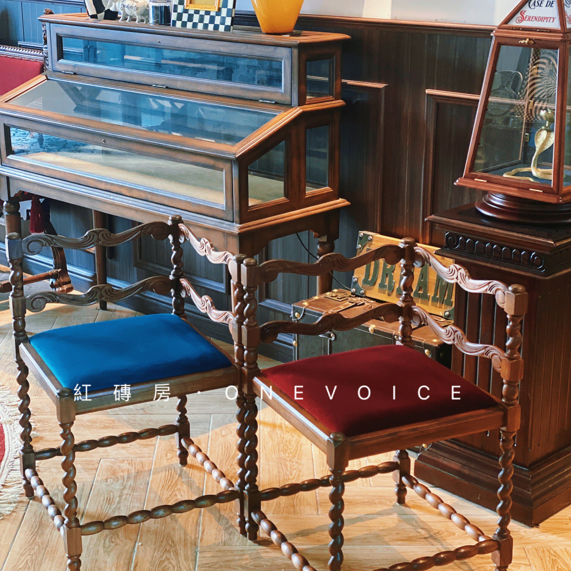 Red Brick House Onevoice Original Medieval Feel Solid Wood Carving Corner Chair Medieval Retro Chair