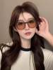 Ultra-Light Photochromic Cold Tea-Colored Frame Women's Sunglasses Can Be Fitted with Prescription Lenses, Slimming, Anti-Blue Light, Eye-Protecting Sunglasses for Men