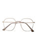2025 New Polygonal Gold-Rimmed Prescription Glasses, Professional Customizable Prescription Lenses, Ultra-Light Frame for Women, Perfect for a Natural Look, Suitable for Students