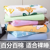 Bed sheet Single piece pure cotton Summer 100 All cotton single student Dormitory Double Bed encrypted cotton cloth by single 2-three sets