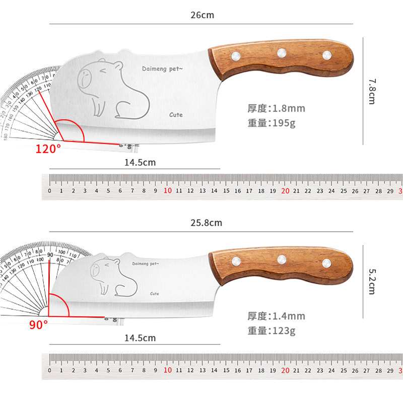 Kitchen Knife Set for Home Use, Stainless Steel Slicing Knife for Cutting Vegetables, Meat, Fish, and Fruits, Special Knife for Women's Supplementary Food