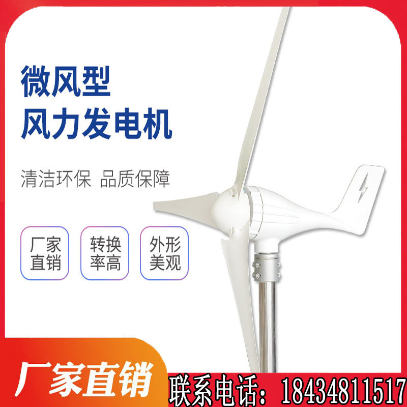 Outdoor Wind Power Generator Small Home Street Lamp Ship on-board portable works with 12V24V48V foot power