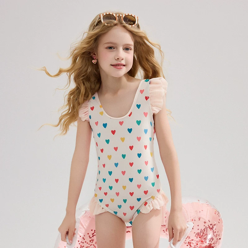 Ask Kidsren's One-Piece Swimsuit 2026 Summer New Style Little Girl's Quick-Drying Sun Protection Baby Swimsuit — 7