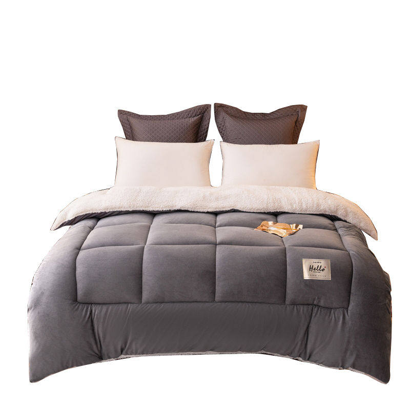 Lamb Wool Quilt, Cotton Quilt, Winter Quilt, Fleece-Lined and Thickened, Autumn and Winter Quilt Core, Warm Winter Quilt, 10 Pounds, 2024 New Model, Single-Person Quilt