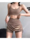 Sports Hip-Hugging Skirt for Women, Summer Anti-Exposure Quick-Drying Yoga Pants Skirt, A-Line Short Skirt, Tennis Skirt, Badminton Skirt