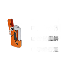 Self-operated｜S T Dupont Dupont windproof lighter orange safe travel fashionable and portable