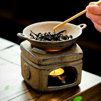 Household candle warm tea wake up tea to taste tea leaves Titian warm tea heating insulation tea ceremony boiling tea ceramic roasting tea stove