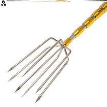 Bullfrog fishing fish plug lantern 3456 meters large stainless steel harpoon hairpin fish shooter fishing gear lengthened four-tooth pole