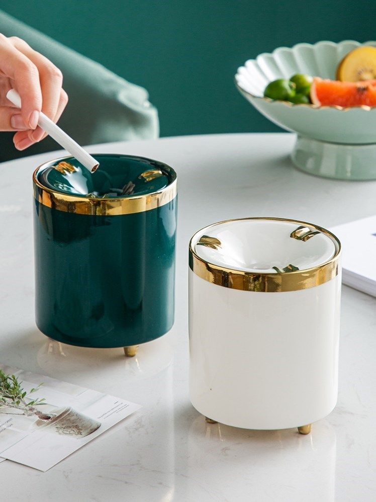 Creative Ashtray Day Style Smoke-free High-end Atmosphere Design Sense Tea Room Table Dorm Room Table Special Smoke Proof bedroom