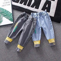 Boy Clothing Boy Jeans Children Long Pants 2021 New Middle Children Casual Pants Kid Baby Pants 100 Lap Cool