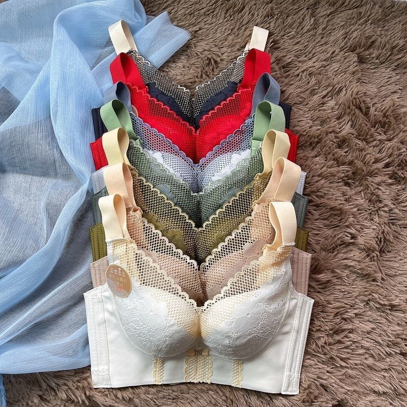 Qianla Meiqili Fang Bra, Ab Cup, Small Chest, Push-Up, Side Support, 5-Row Hook, Anti-Sagging, 6683 Lingerie