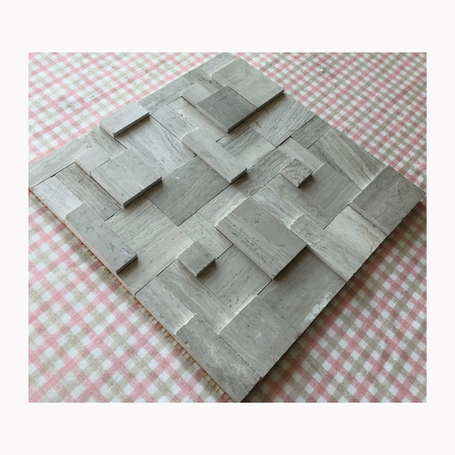 Натуральная мраморная мозаика наклейка на стенах серой 3D кирпич серого дерева