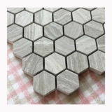 Серый маленький шестиугольный каменная мозаичная стена плитка плитка мраморная лайма деревянная зерно гексагональная ванная комната туалет бассейн