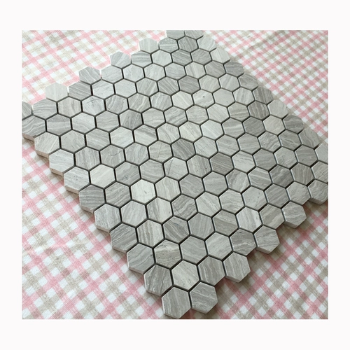 Серый маленький шестиугольный каменная мозаичная стена плитка плитка мраморная лайма деревянная зерно гексагональная ванная комната туалет бассейн