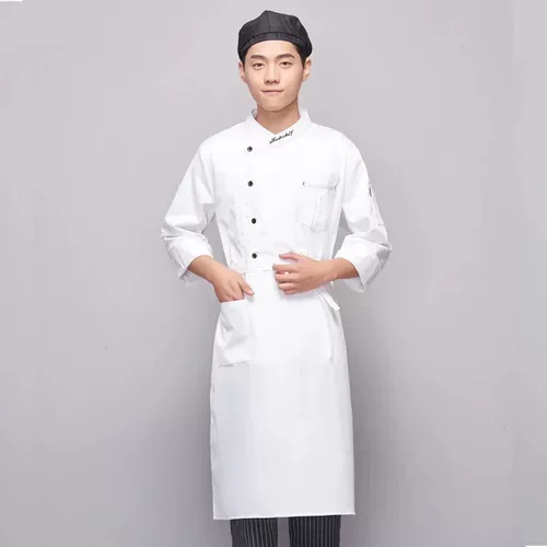 [Доставка в тот же день] Шеф -фартук мужской половина -специальный женский ресторан шеф -повара